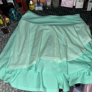 Mint Green girls skirt, skirt with shorts